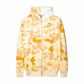 HK Oversized Zip-Up Hoodie | Camo-Style mit Kordelzug & Tasche