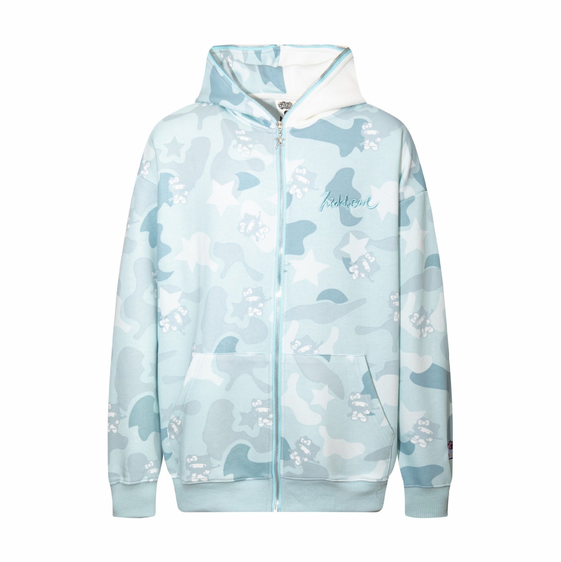 HK Oversized Zip-Up Hoodie | Camo-Style mit Kordelzug & Tasche